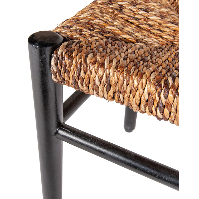 Joss Main Fey Solid Wood Woven Accent Stool Reviews Wayfair